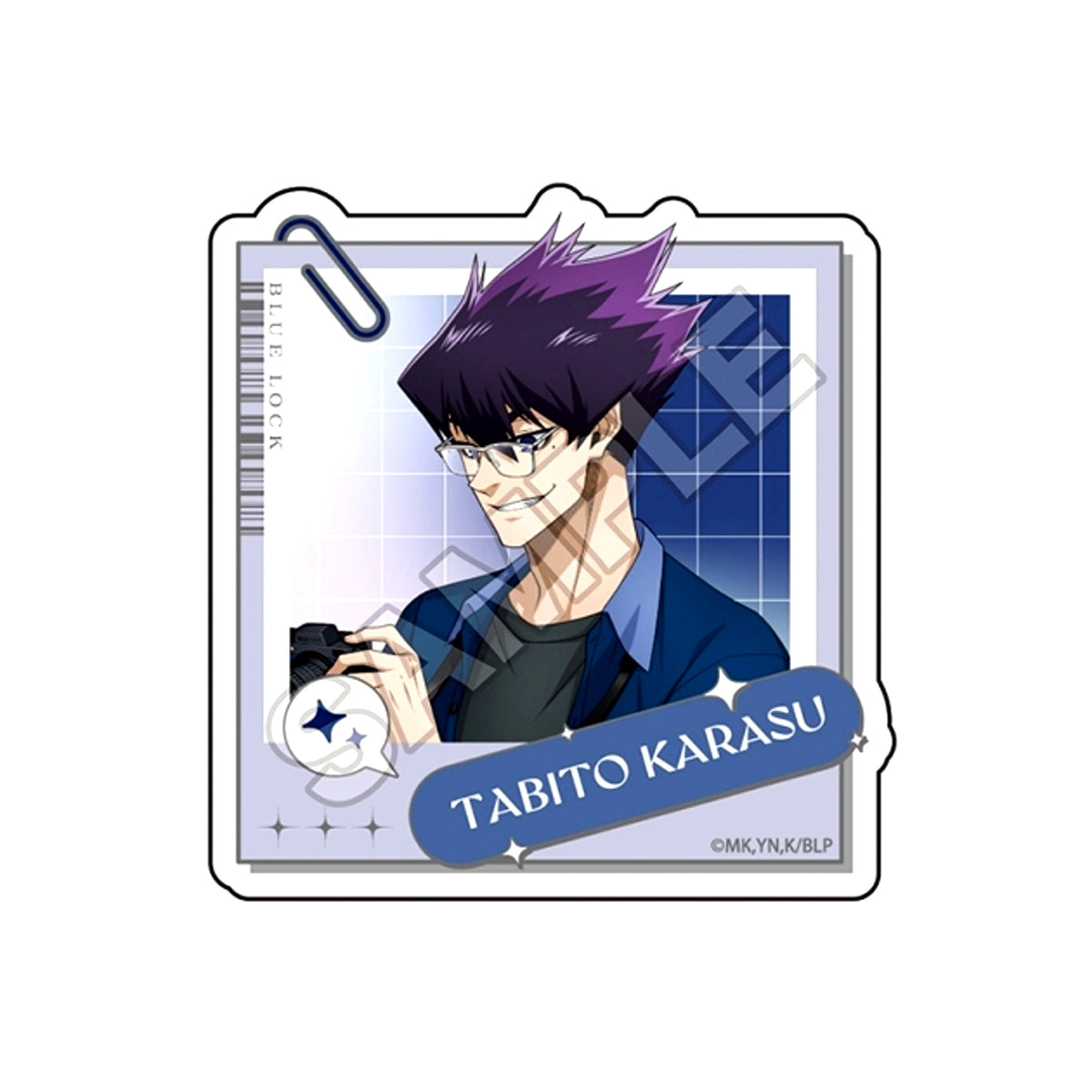 TV Anime Blue Lock Photographer Acrylic Badge Tabito Karasu (Reissue) [NEW]