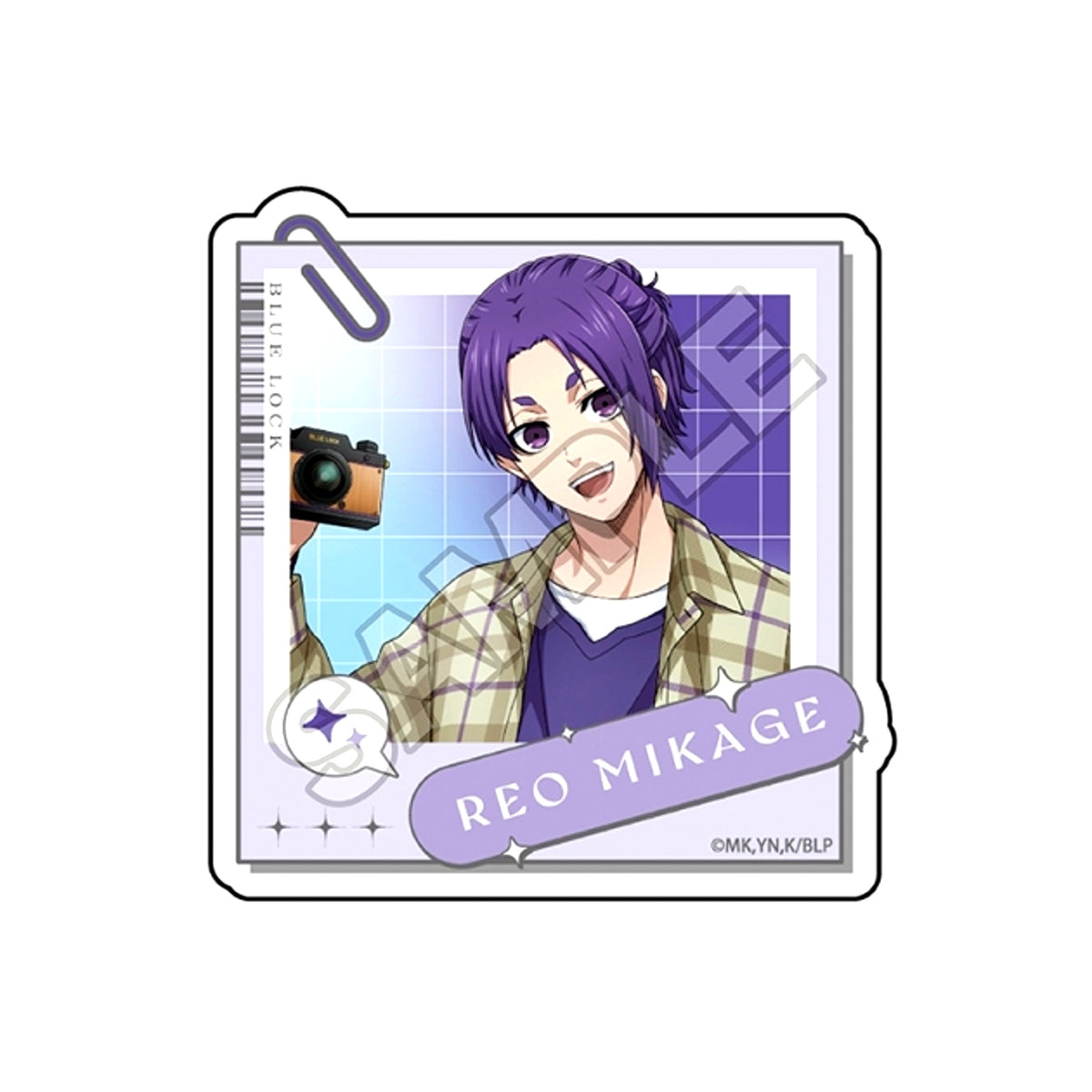 TV Anime Blue Lock Photographer Acrylic Badge Reo Mikage (Reissue) [NEW]