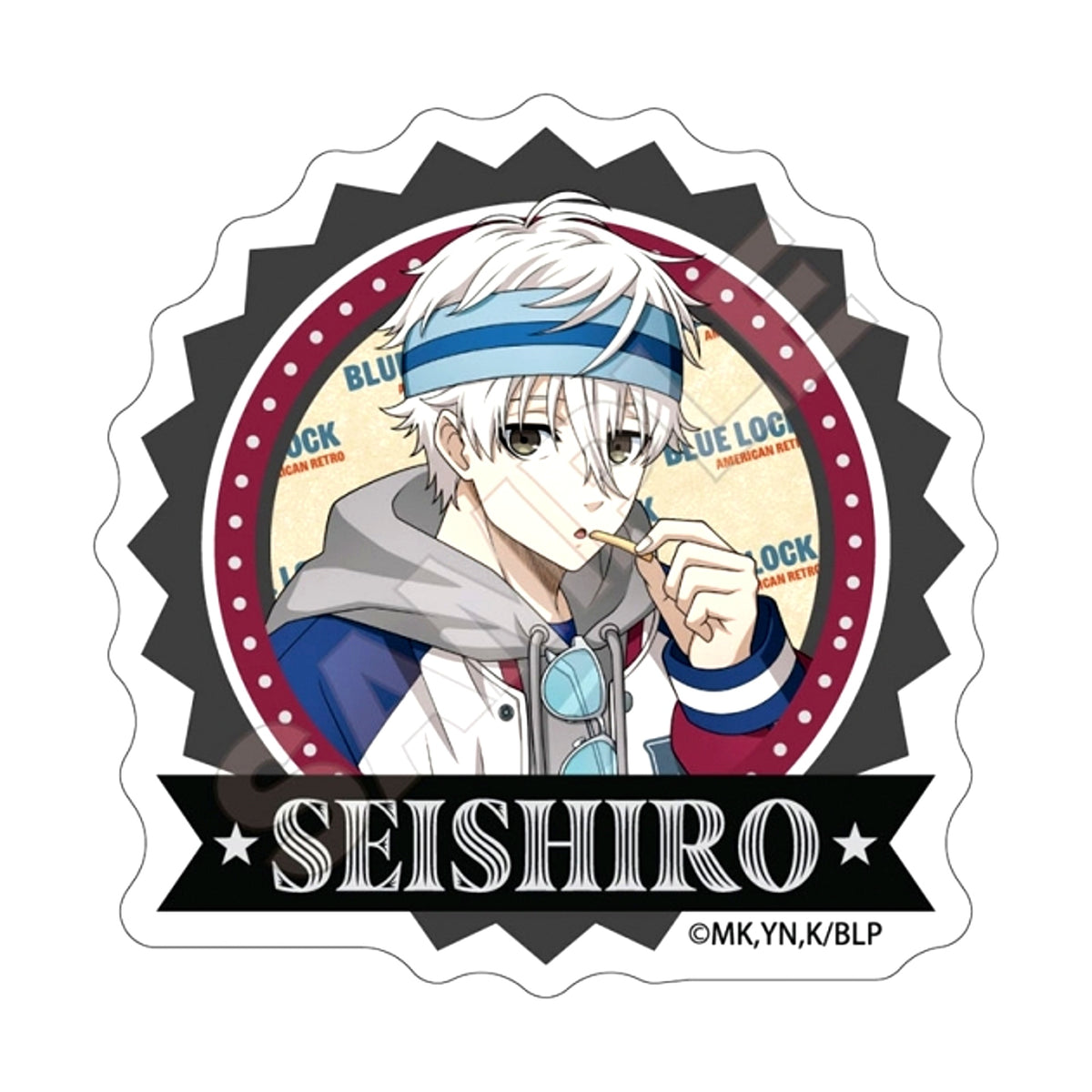 TV Anime Blue Lock American Retro Acrylic Badge Seishiro Nagi (Reissue) [NEW]