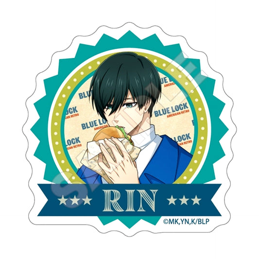 TV Anime Blue Lock American Retro Acrylic Badge Rin Itoshi (Reissue) [NEW]