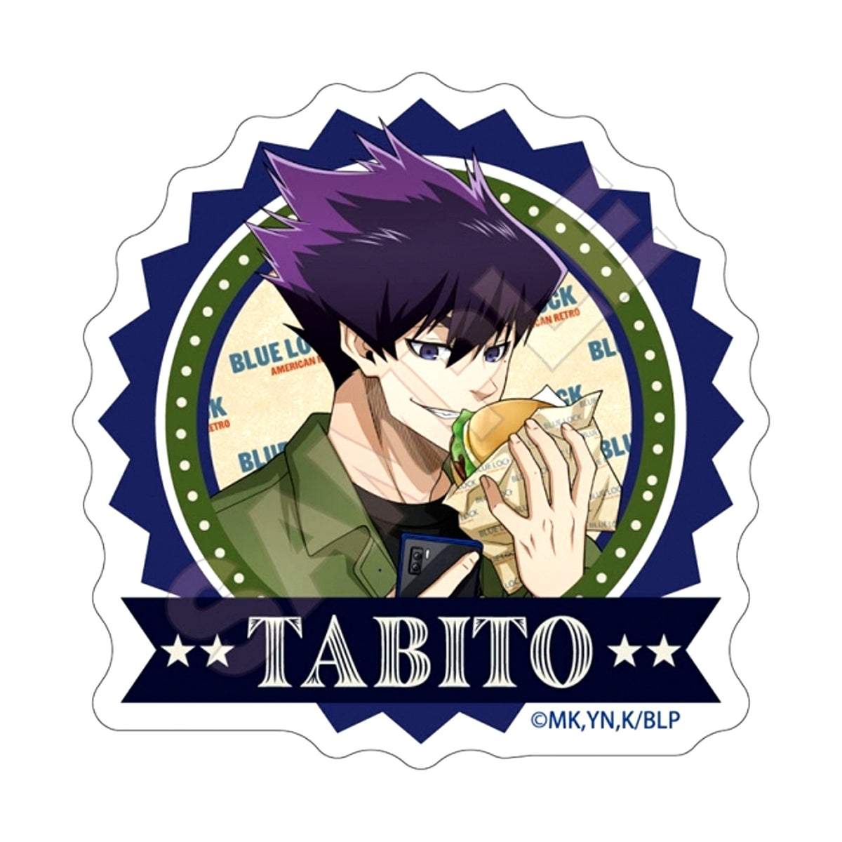 TV Anime Blue Lock American Retro Acrylic Badge Tabito Karasu (Reissue) [NEW]