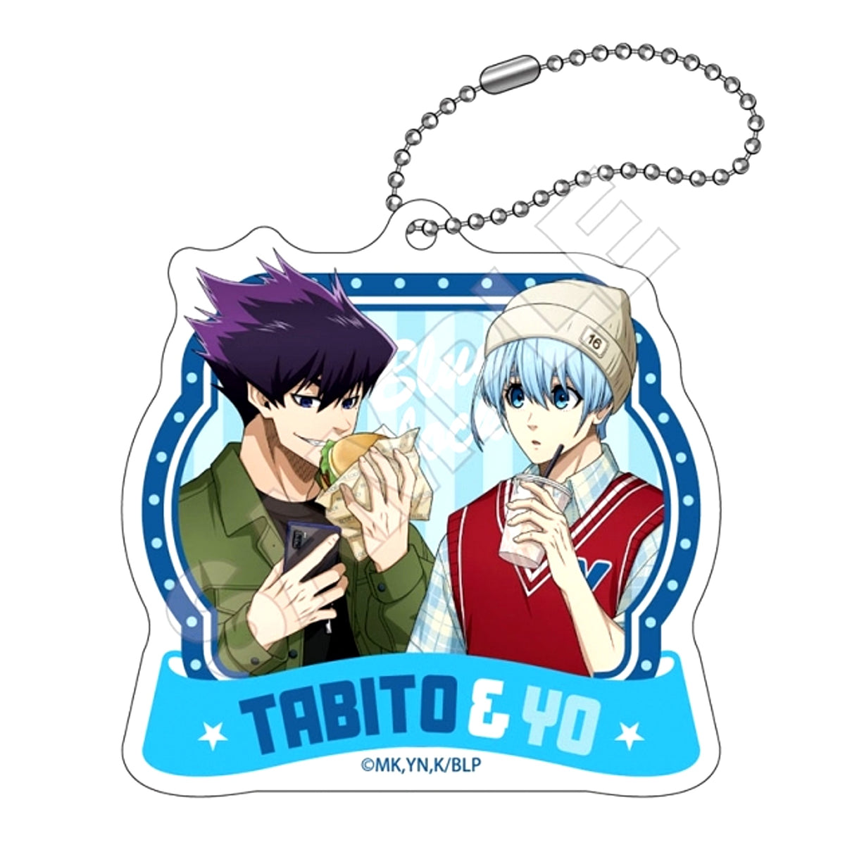 TV Anime Blue Lock American Retro Acrylic Keychain Karasu & Hiori (Reissue) [NEW]