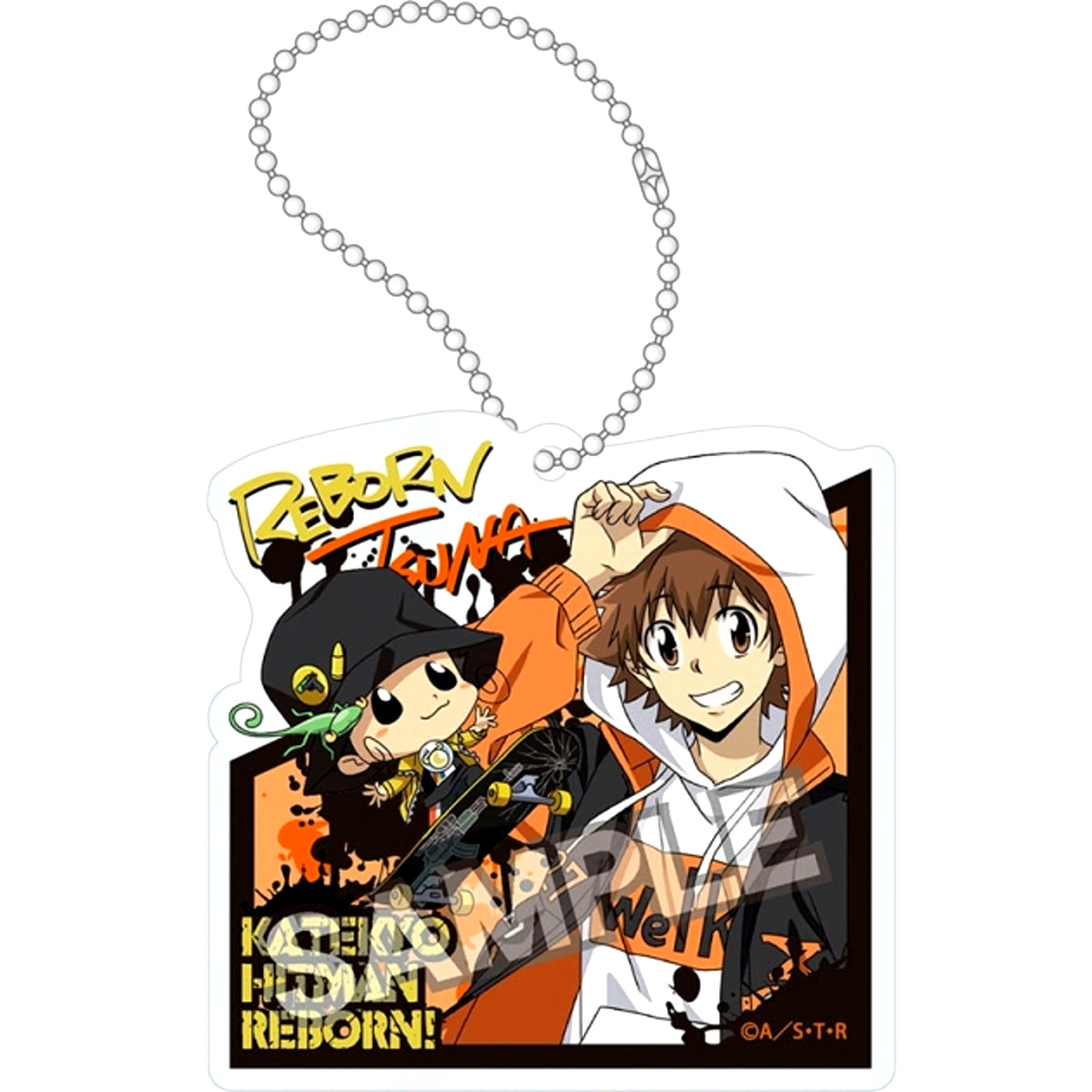 Katekyo Hitman Reborn! Street Fashion Acrylic Keychain Reborn & Tsunayoshi (Reissue) [NEW]