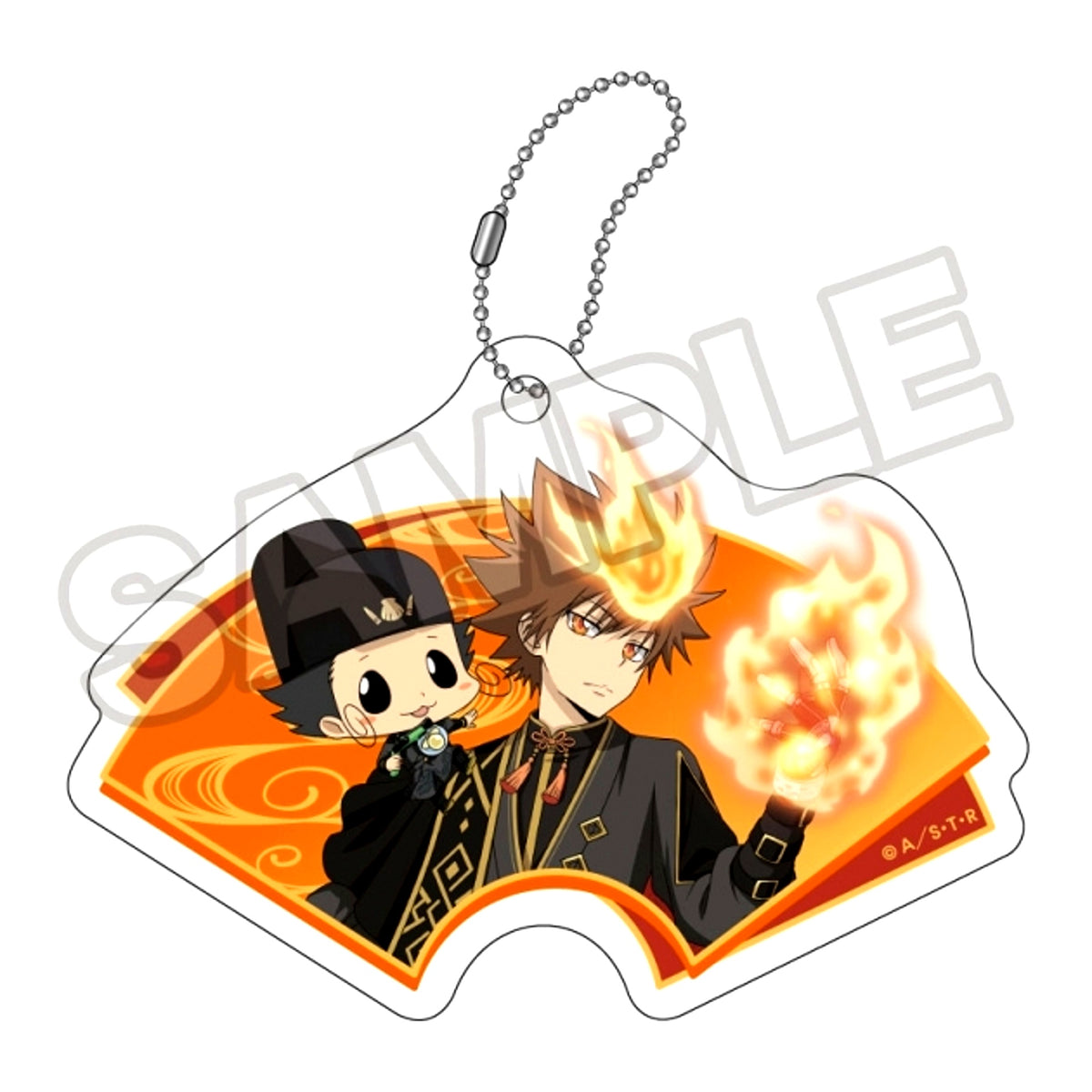 Katekyo Hitman Reborn! Dazzling Martial Arts Acrylic Keychain Reborn & Tsunayoshi Sawada [NEW]
