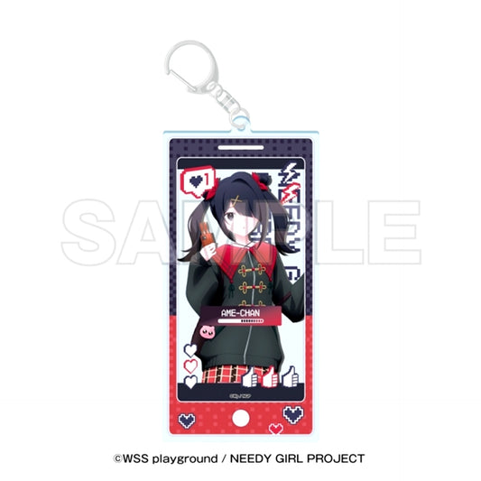 Anime Needy Girl Overdose Tokyu Kabukicho Tower Acrylic Keychain Ame-chan [NEW]