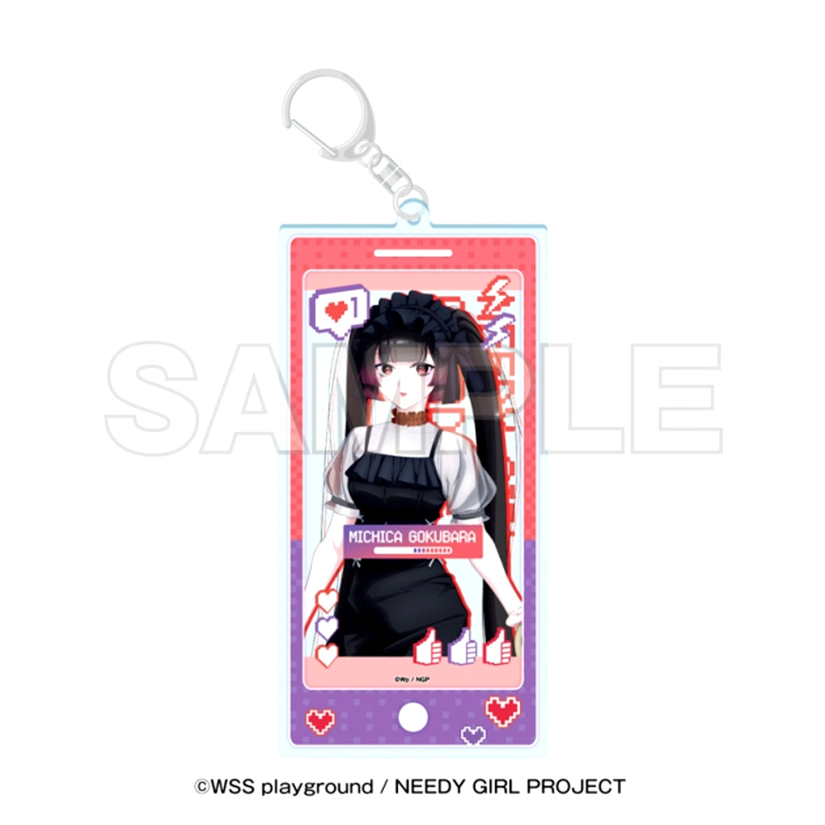Anime NEEDY GIRL OVERDOSE Tokyu Kabukicho Tower Acrylic Keychain Michika Gokubara [NEW]
