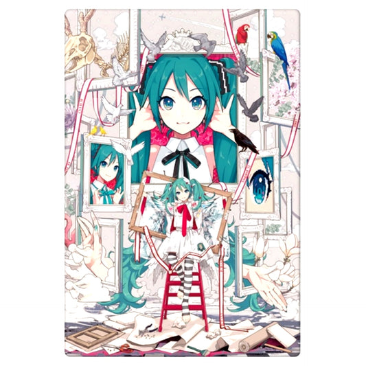 Hatsune Miku and Eko iXima Mixed Media Exhibition Square Can Badge (A) [NEW]