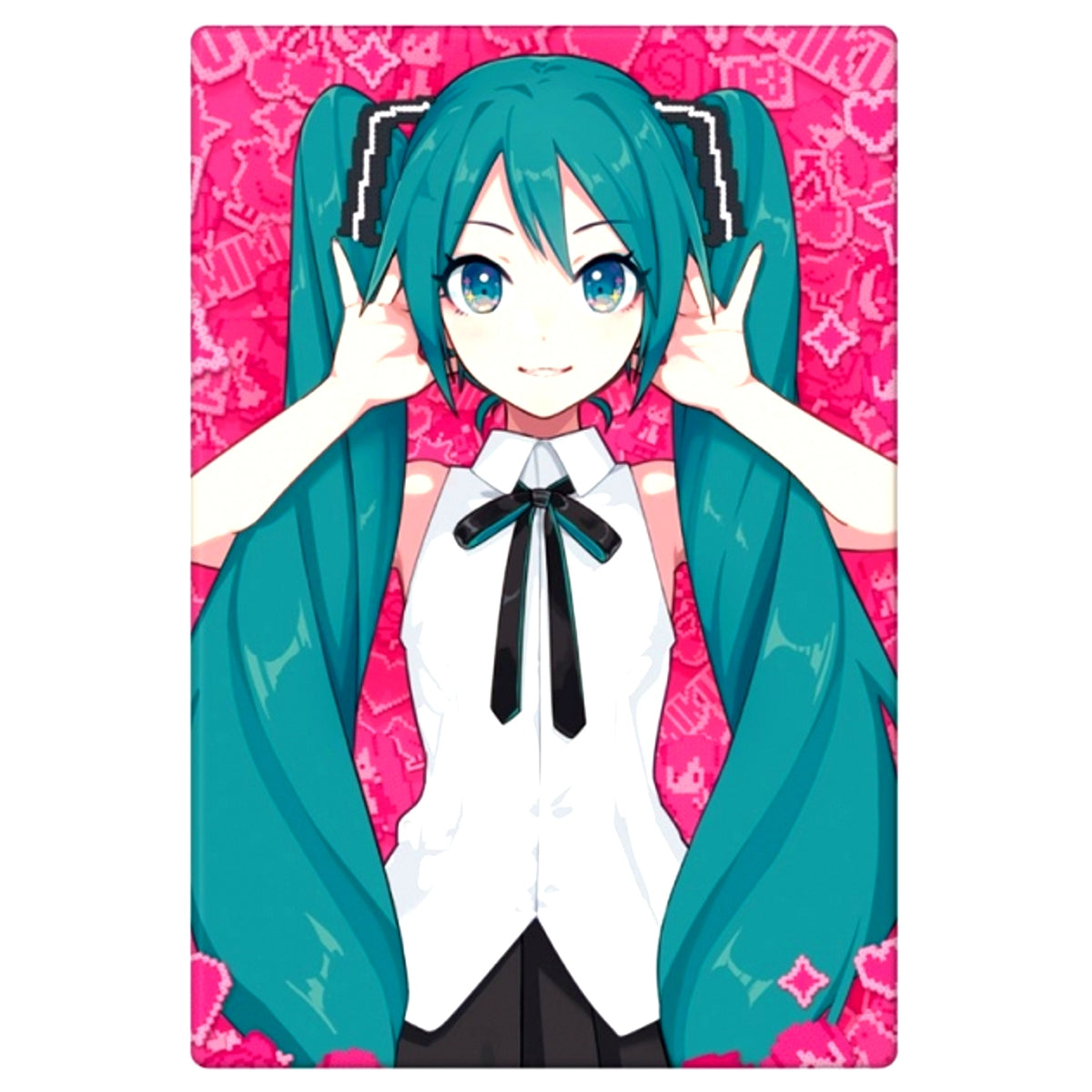 Hatsune Miku and Eko iXima Mixed Media Exhibition Square Can Badge (C) [NEW]