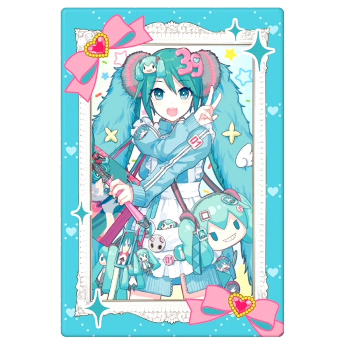 Hatsune Miku and Eko iXima Mixed Media Exhibition Square Can Badge (F) [NEW]