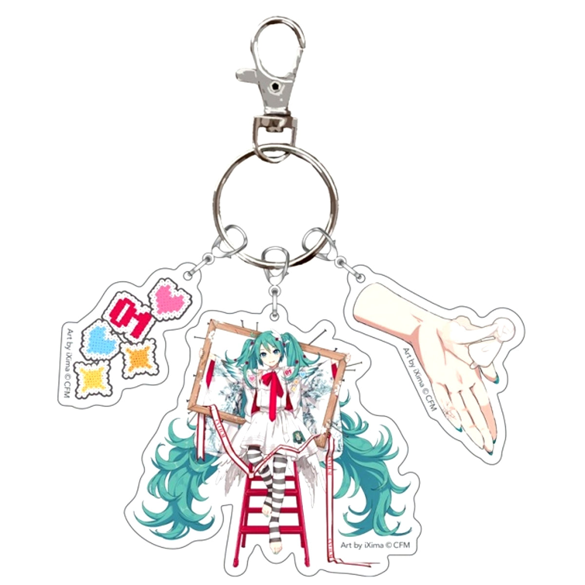 Hatsune Miku and Eko iXima Mixed Media Exhibition Triple Acrylic Keychain (B) [NEW]