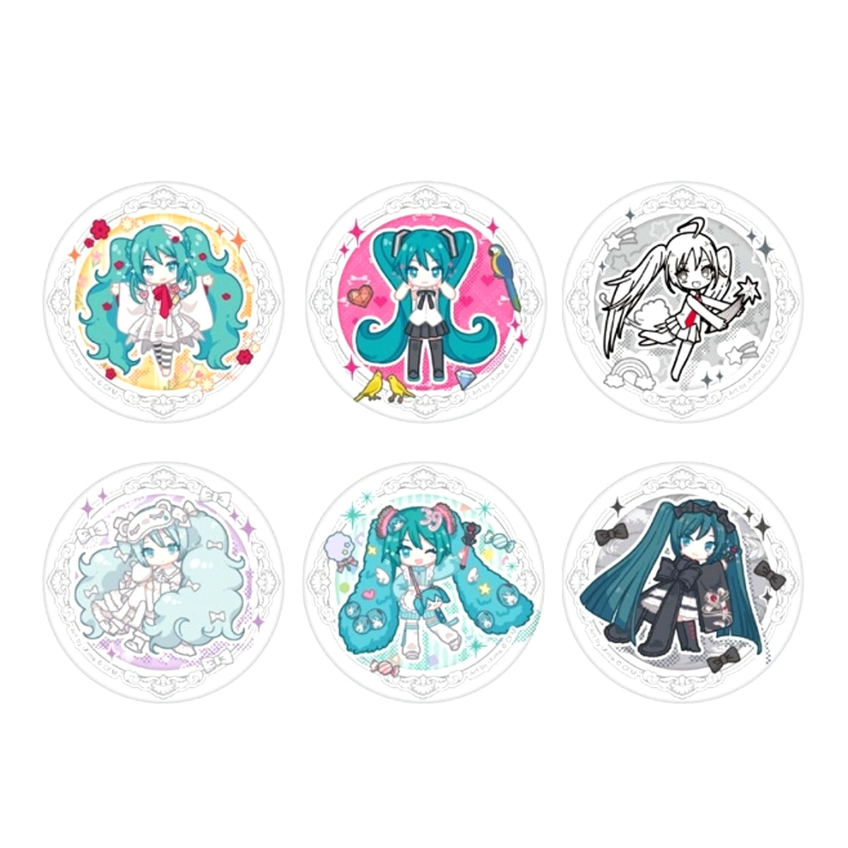 Hatsune Miku and Eko iXima Mixed Media Exhibition Can Badge [NEW]