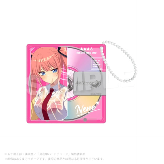 Mayonaka Heart Tune Disc-Style Acrylic Keychain Rain Shelter ver. Nene Himekawa (Reissue) [NEW]