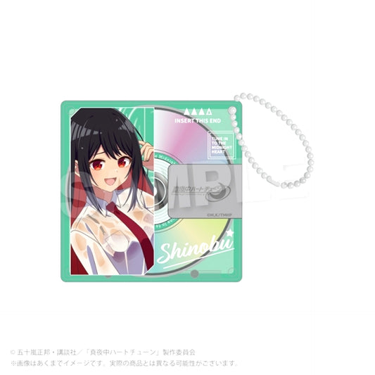 Mayonaka Heart Tune Disc-Style Acrylic Keychain Rain Shelter ver. Shinobu Amatsuki (Reissue) [NEW]