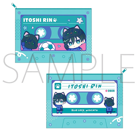 Blue Lock Season 2 withCAT illustration Ver. Clear Pouch / Rin Itoshi [NEW]