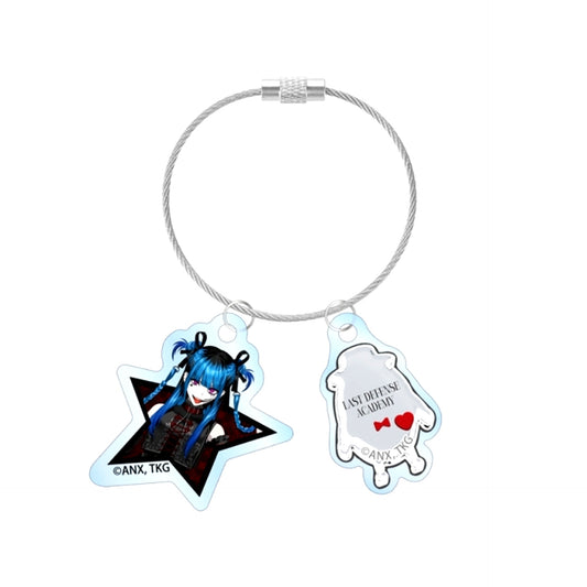 The Hundred Line: Last Defense Academy Illustration by REO Darumi Amemiya China Punk ver. Double Wire Acrylic Keychain POP UP SHOP in Marui [NEW]