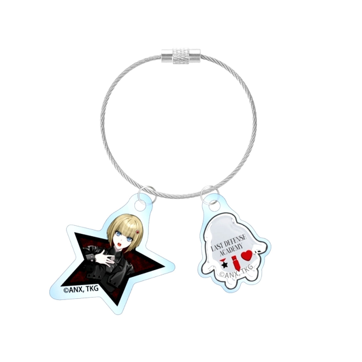 The Hundred Line: Last Defense Academy Illustration by REO Kurara Oosuzuki China Punk ver. Double Wire Acrylic Keychain POP UP SHOP in Marui [NEW]
