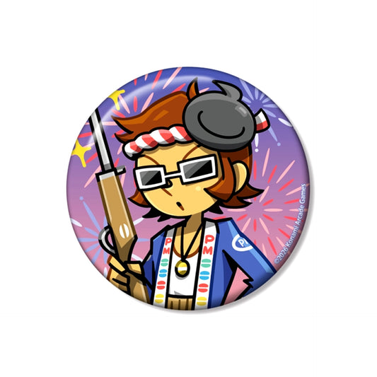 pop'n music High Cheers!! Newly Drawn MZD Summer Festival ver. 75mm Button Goods - Badge [NEW]