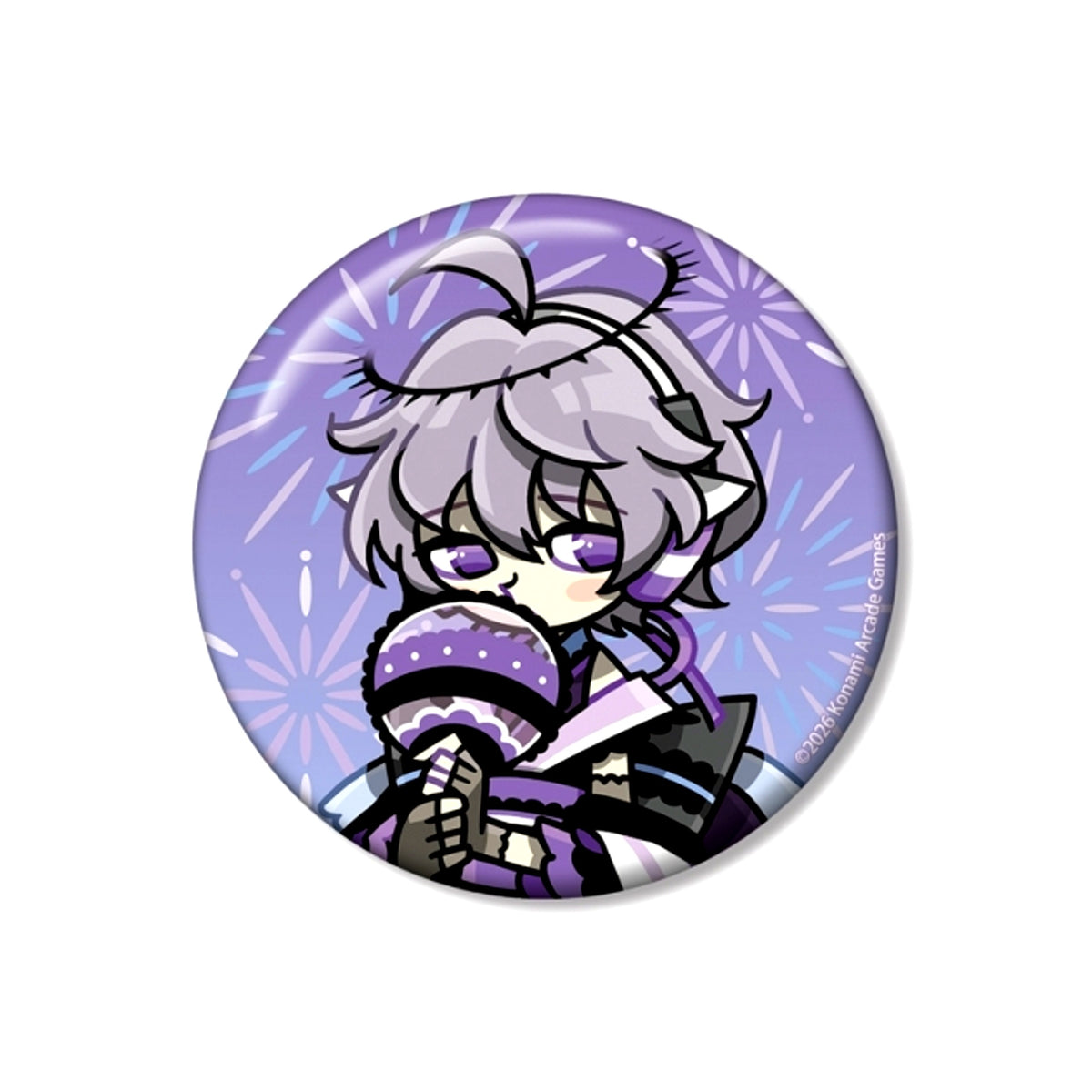 pop'n music High Cheers!! Newly Drawn Nia Summer Festival ver. 75mm Button Goods - Badge [NEW]