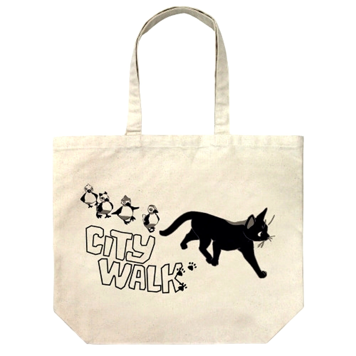 Little Kitty, Big City Large Tote / NATURAL [NEW]