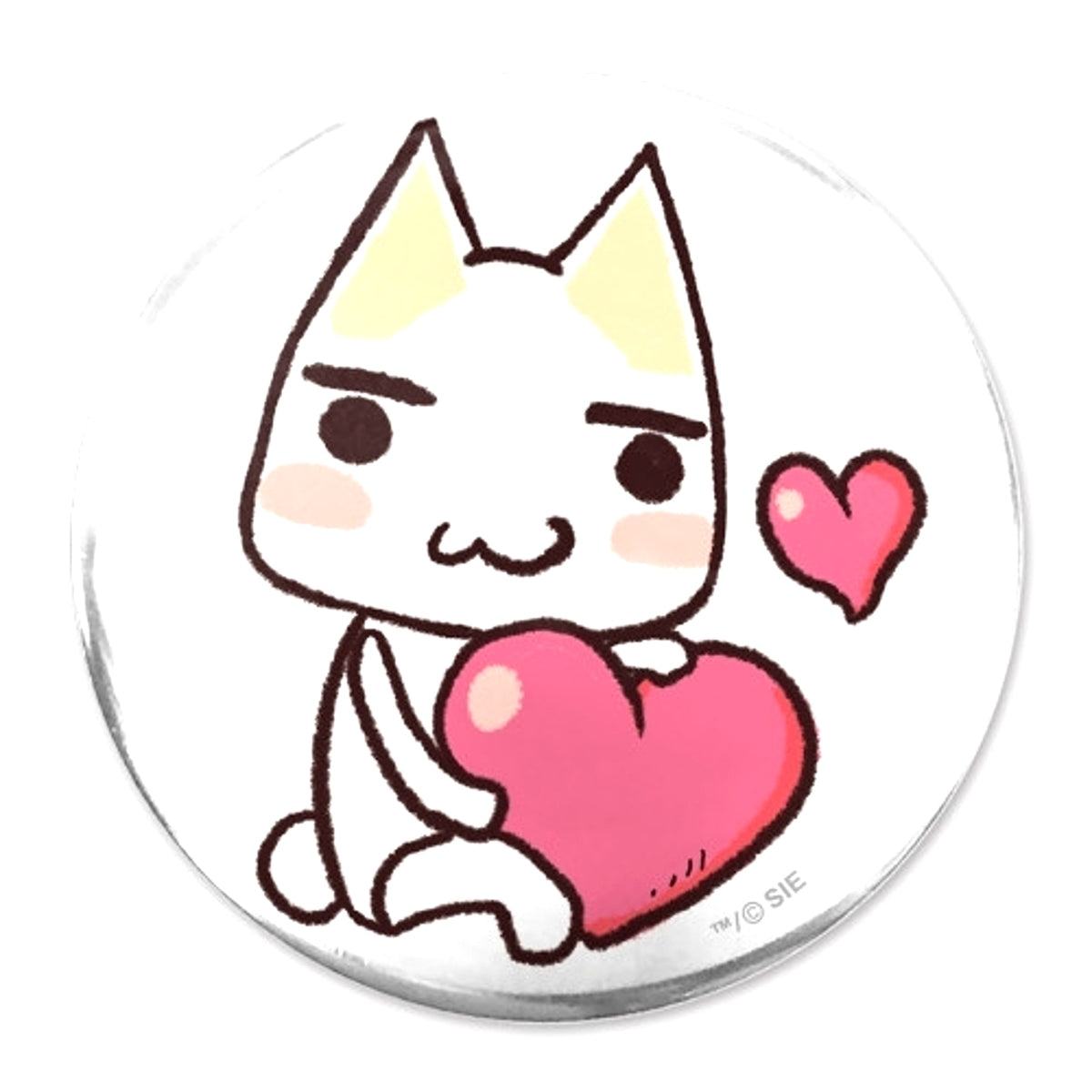 Doko Demo Issyo Toro and Heart 65mm Can Badge [NEW]