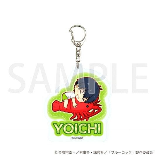 TV Anime Blue Lock Acrylic Keychain 16 / Yoichi Isagi Animal Cushion ver. (Mini Character Illustration) [NEW]