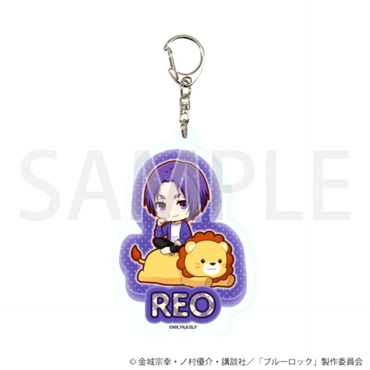 TV Anime Blue Lock Acrylic Keychain 21 / Reo Mikage Animal Cushion ver. (Mini Character Illustration) [NEW]
