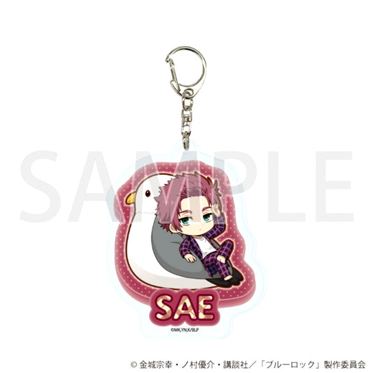 TV Anime Blue Lock Acrylic Keychain 23 / Sae Itoshi Animal Cushion ver. (Mini Character Illustration) [NEW]