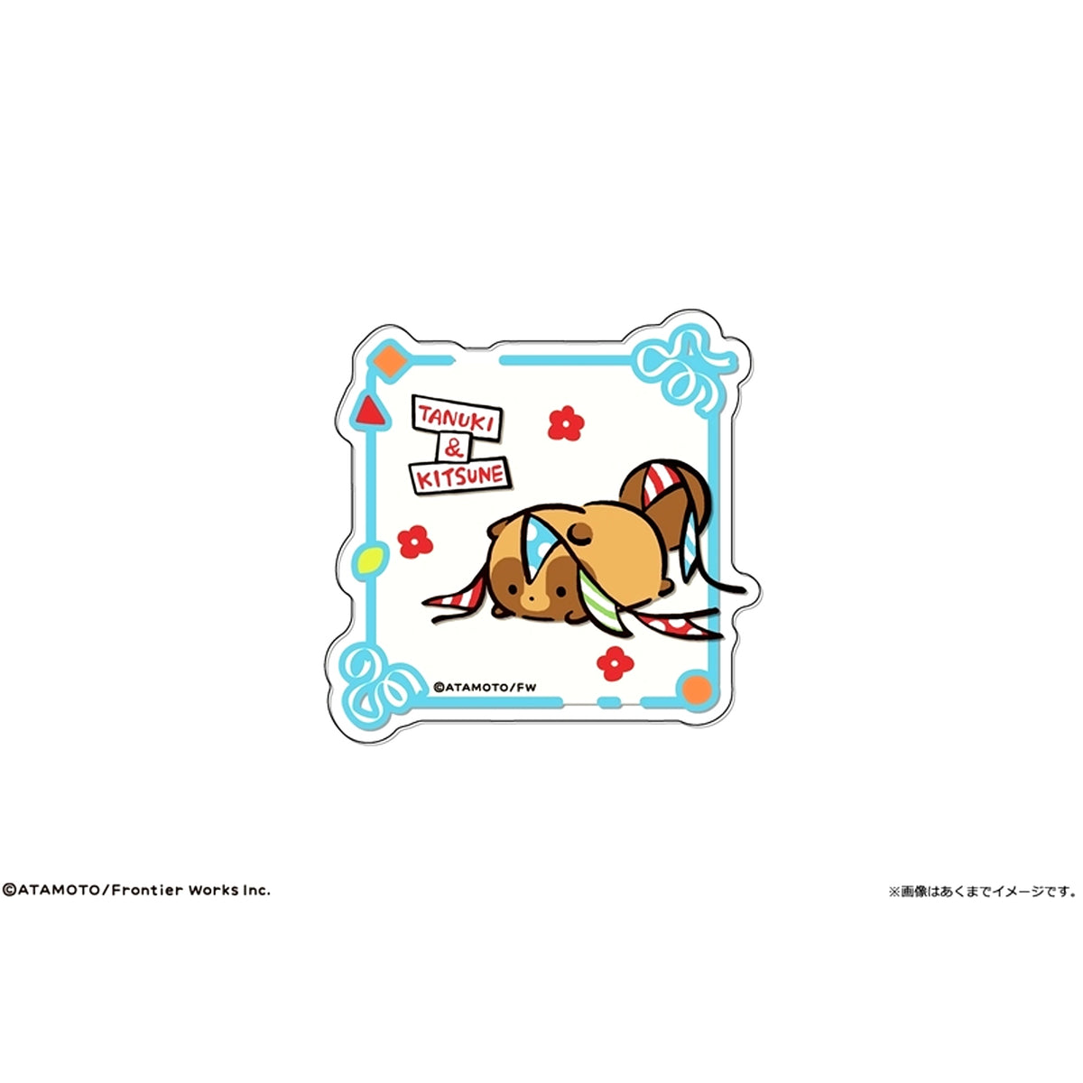 Tanuki to Kitsune Acrylic Badge Tanuki [NEW]