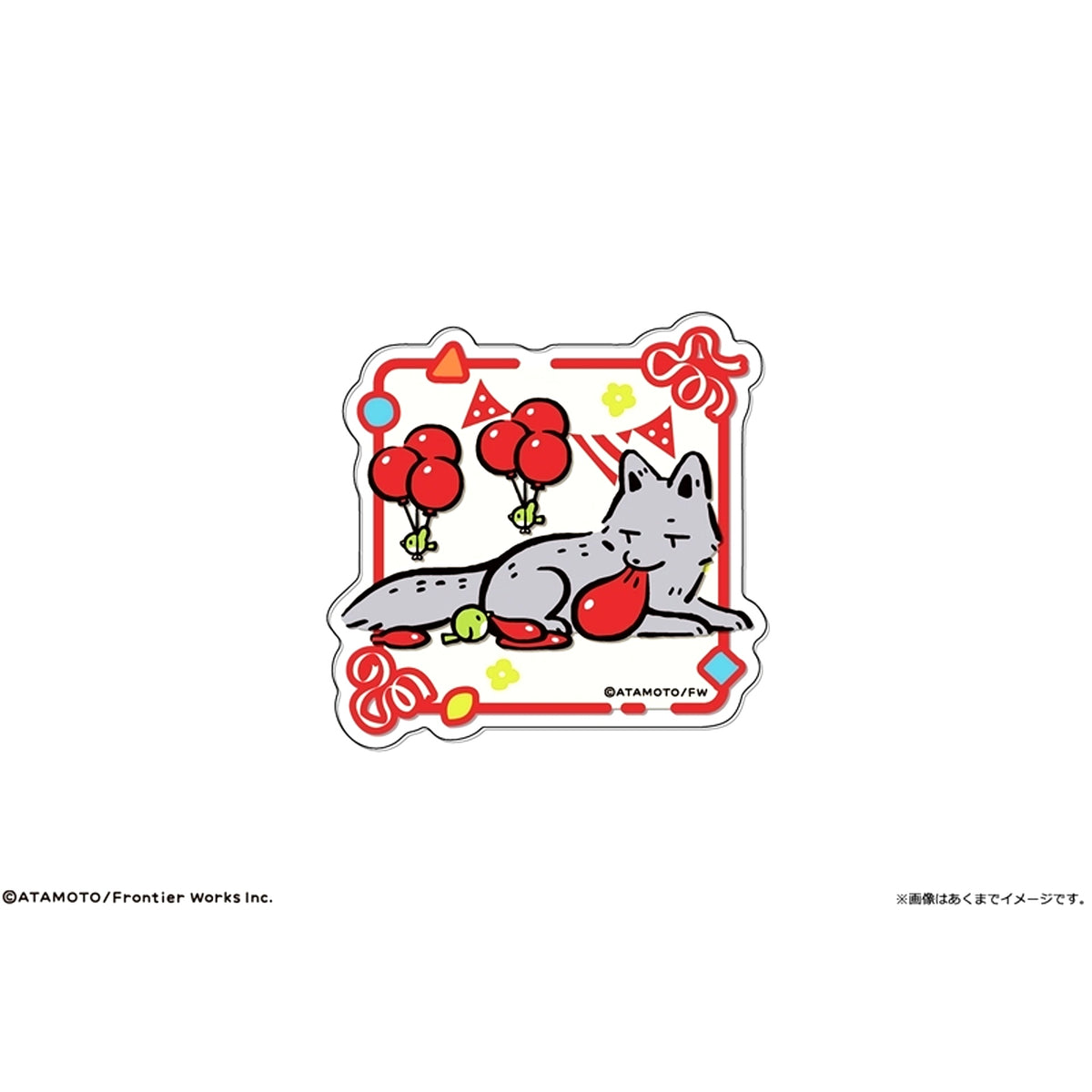 Tanuki to Kitsune Acrylic Badge Wolf Goods - Badge [NEW]