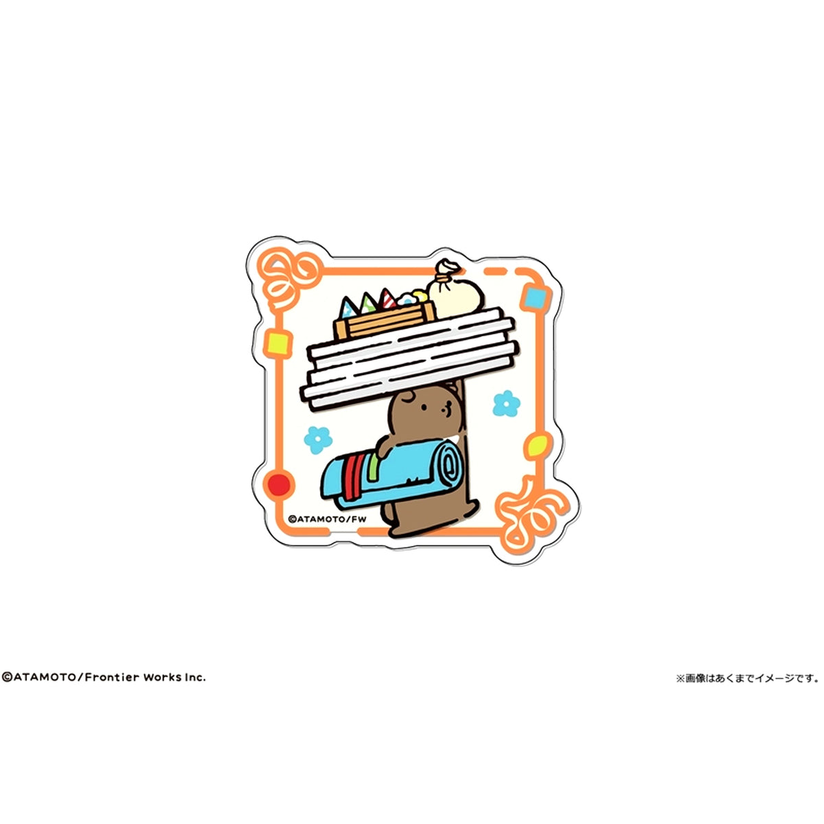 Tanuki to Kitsune Acrylic Badge Kuma Goods - Badge [NEW]