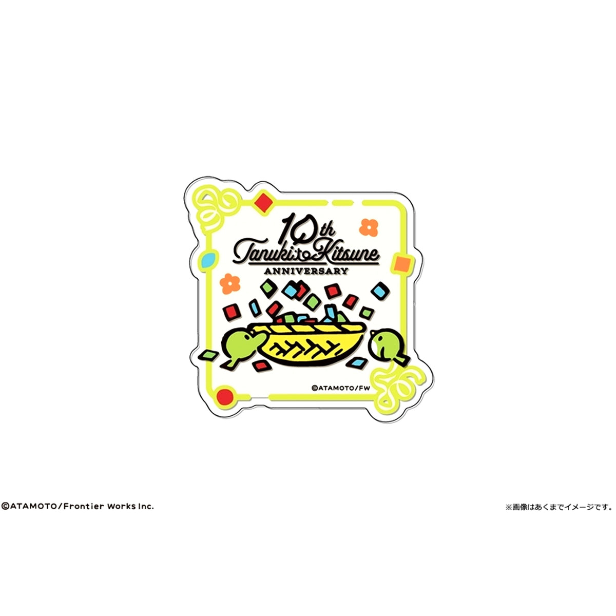 Tanuki to Kitsune Acrylic Badge Bird [NEW]
