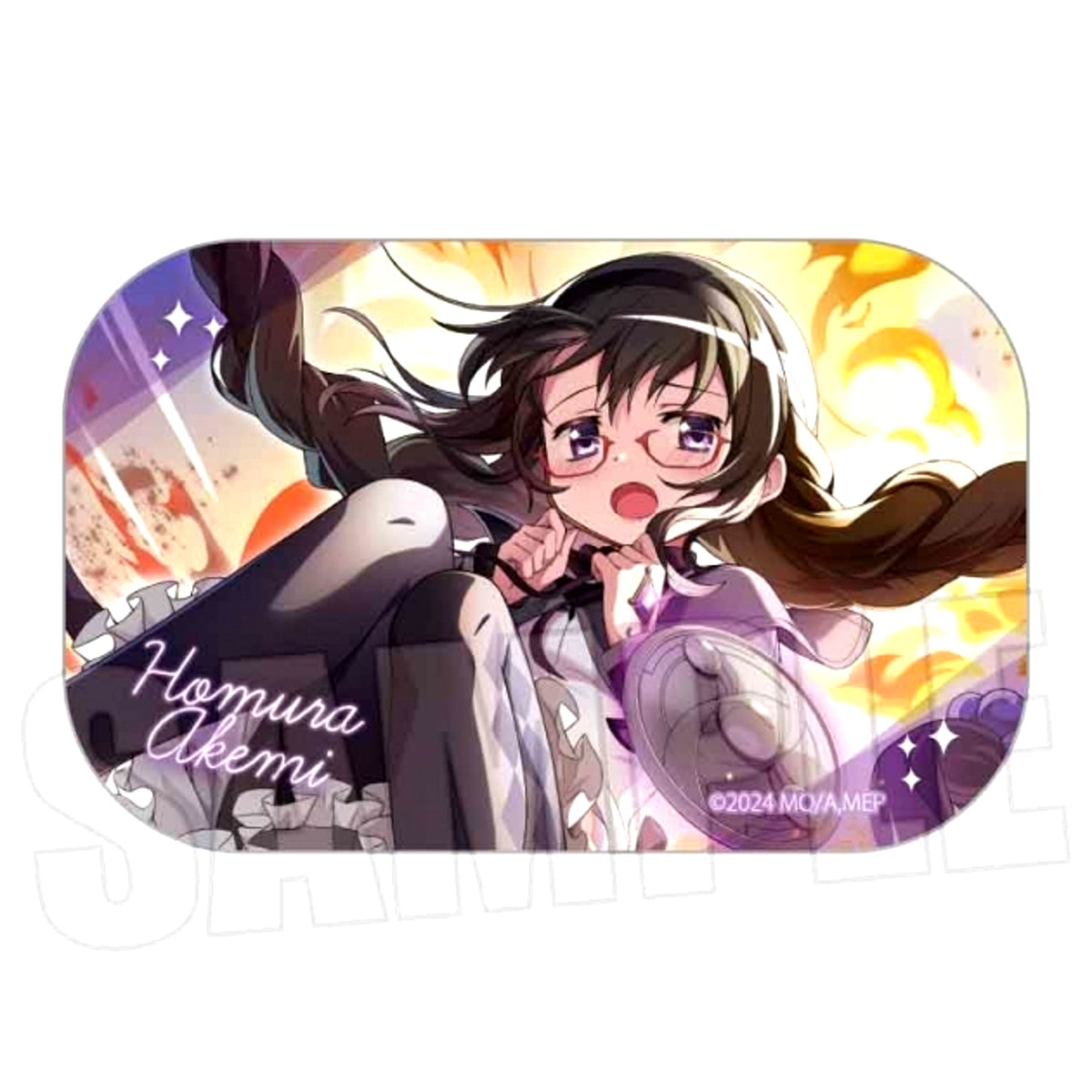 Puella Magi Madoka Magica Magia Exedra Square Can Badge Homura Akemi (Reissue) [NEW]