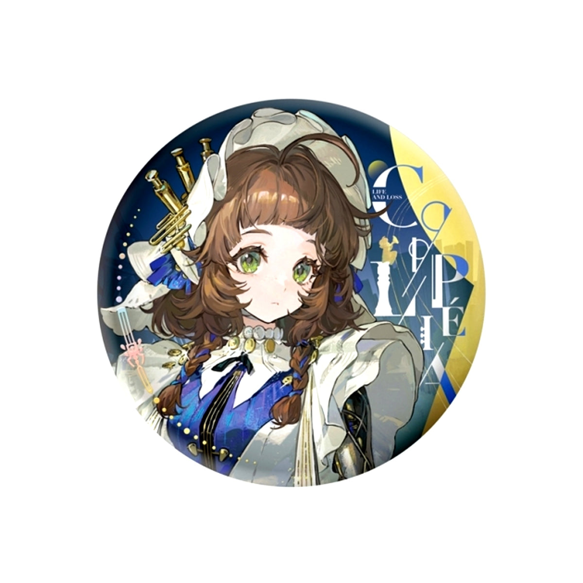 Reverse: 1999 *Life and Loss* Character Costume Can Badge - Coppelia [NEW]