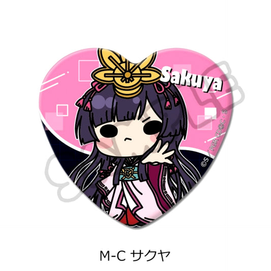 Code Geass: Roze of the Recapture Heart Shaped Button M-C(Sakuya) Goods - Badge [NEW]