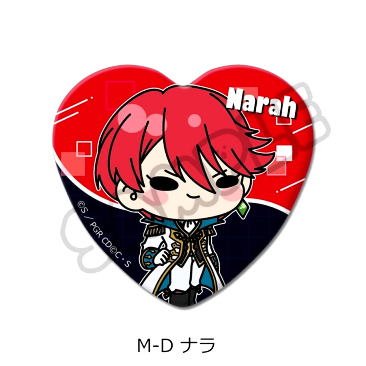 Code Geass: Roze of the Recapture Heart-Shaped Can Badge M-D (Narah) [NEW]