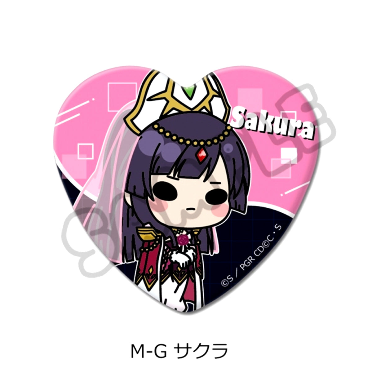 Code Geass: Roze of the Recapture Heart Shaped Button M-G(Sakura) Goods - Badge [NEW]