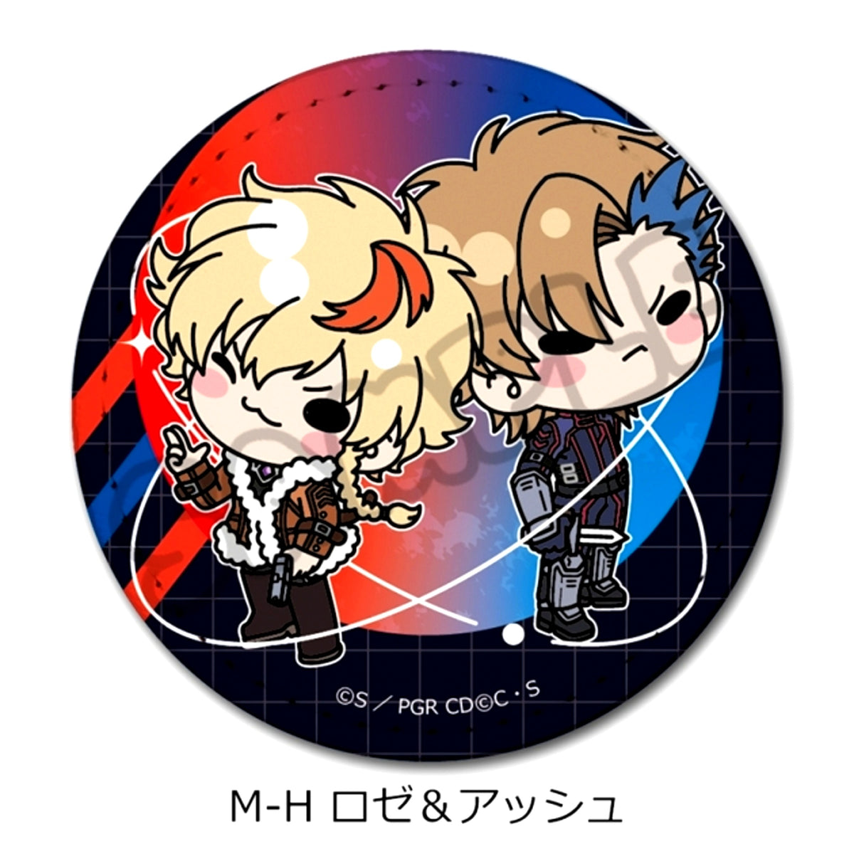 Code Geass: Roze of the Recapture Leather Badge M-H(Rose & Ash) Goods - Badge [NEW]