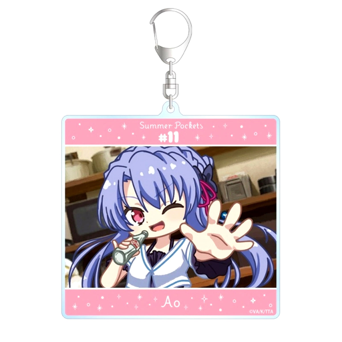 TV Anime Summer Pockets Ao Sorakado Yurukoma BIG Acrylic Keychain ver.A Goods - Keychain [NEW]