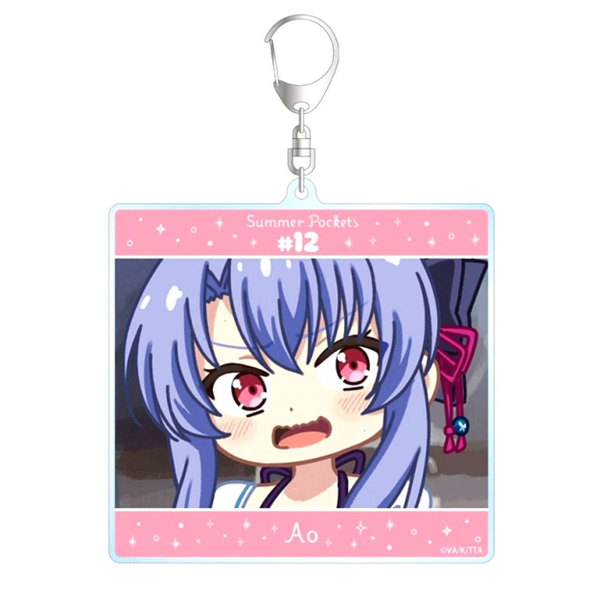 TV Anime Summer Pockets Ao Sorakado Yurukoma BIG Acrylic Keychain ver.B Goods - Keychain [NEW]