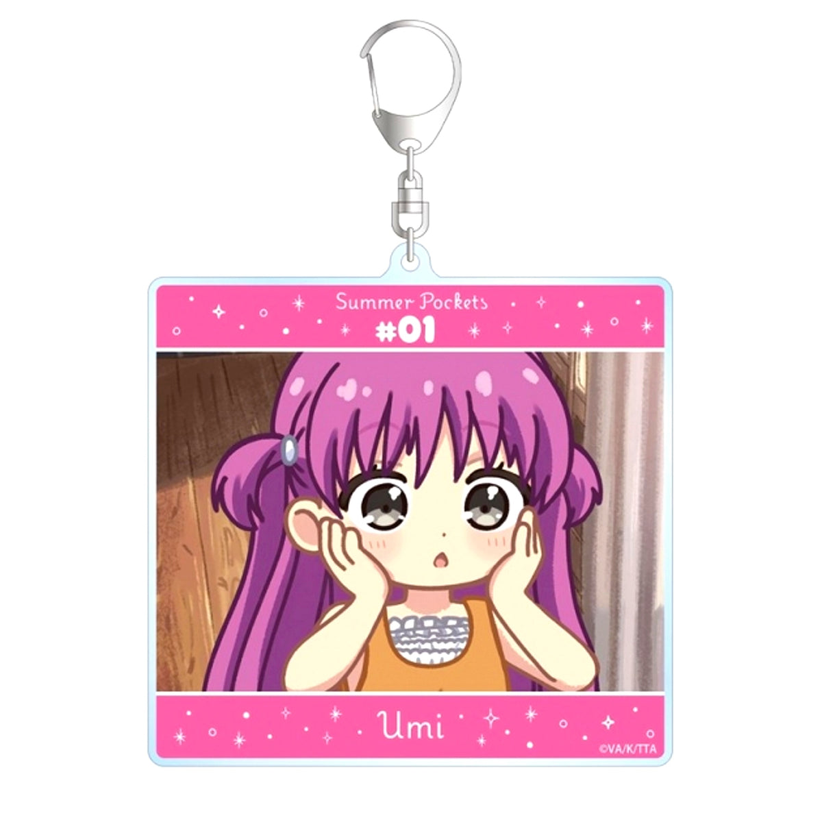 TV Anime Summer Pockets Umi Kato Yurukoma BIG Acrylic Keychain ver.A [NEW]
