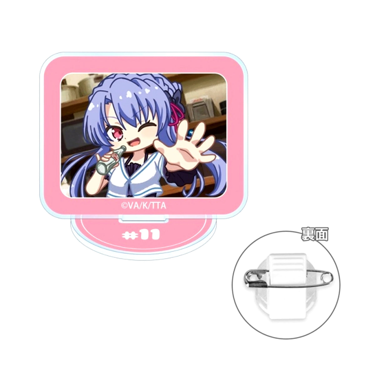 TV Anime Summer Pockets Ao Sorakado Yurukoma Acrylic Stand Multi Button ver.A Goods - Badge [NEW]