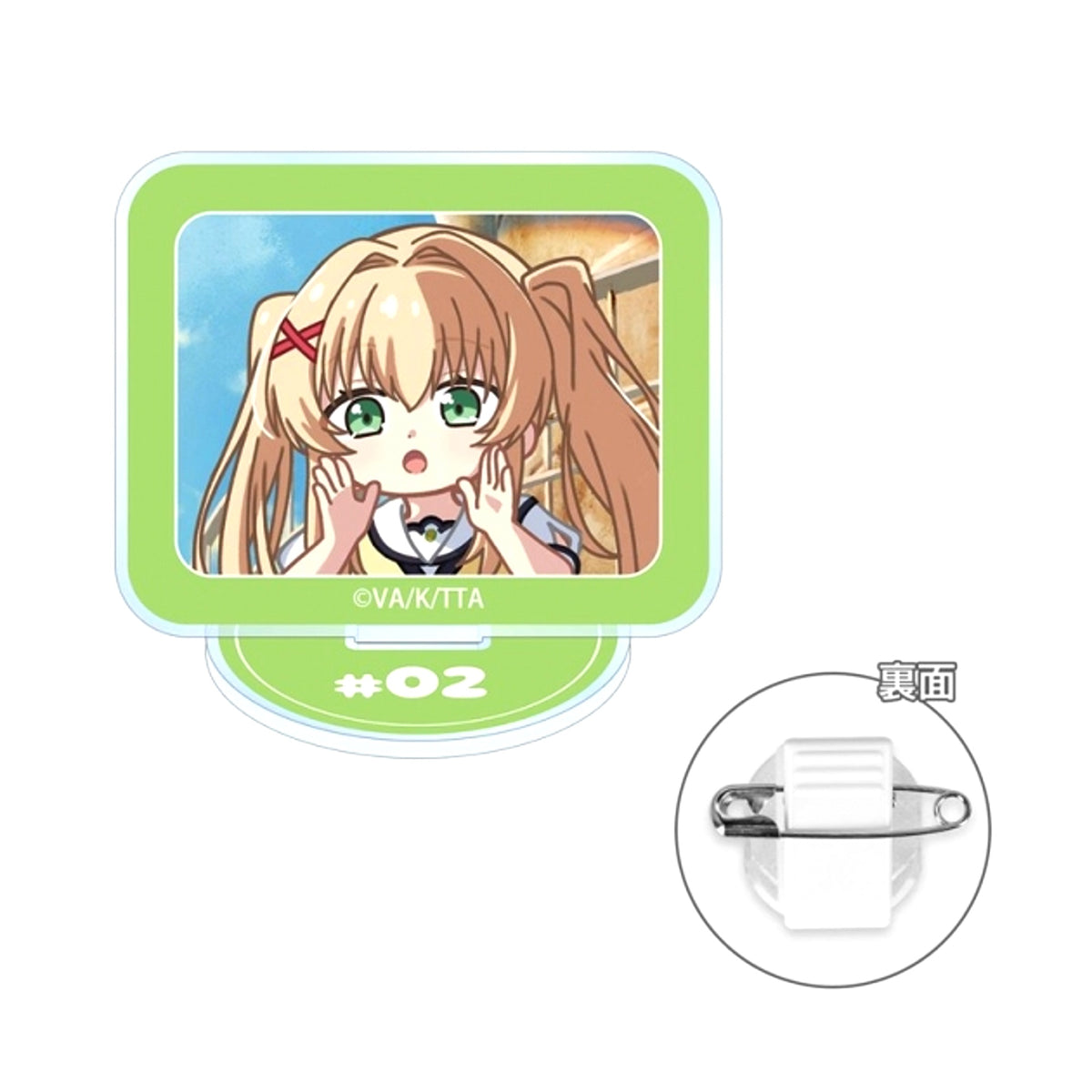 TV Anime Summer Pockets Tsumugi Wenders Yurukoma Acrylic Stand Multi Button ver.A Goods - Badge [NEW]