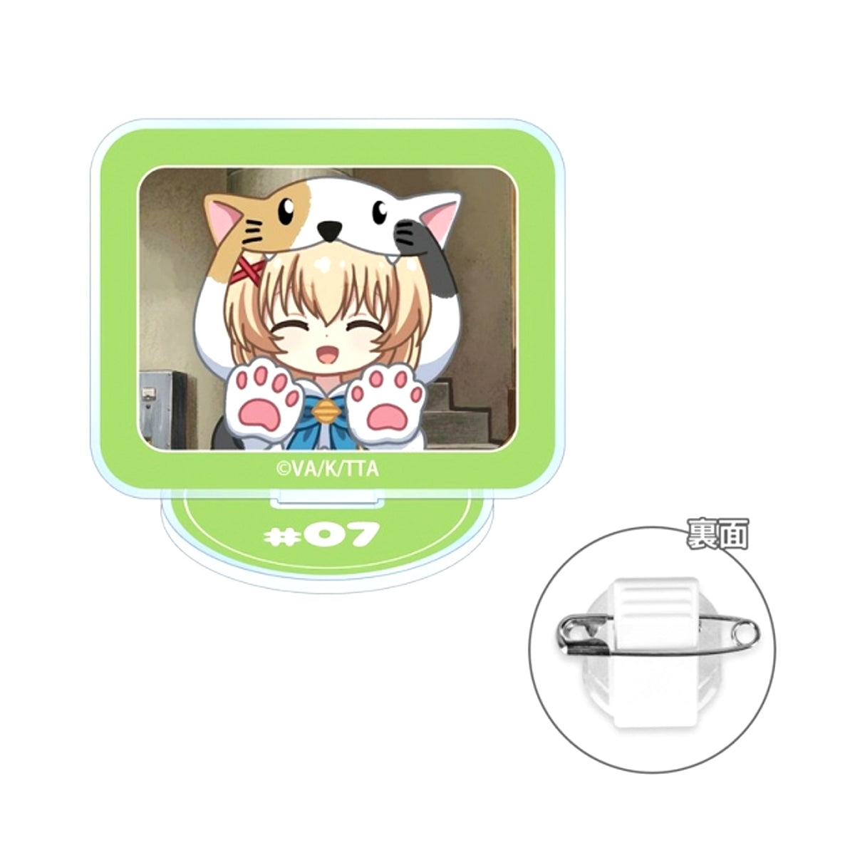 TV Anime Summer Pockets Tsumugi Wenders Yurukoma Acrylic Stand Multi Button ver.B Goods - Badge [NEW]