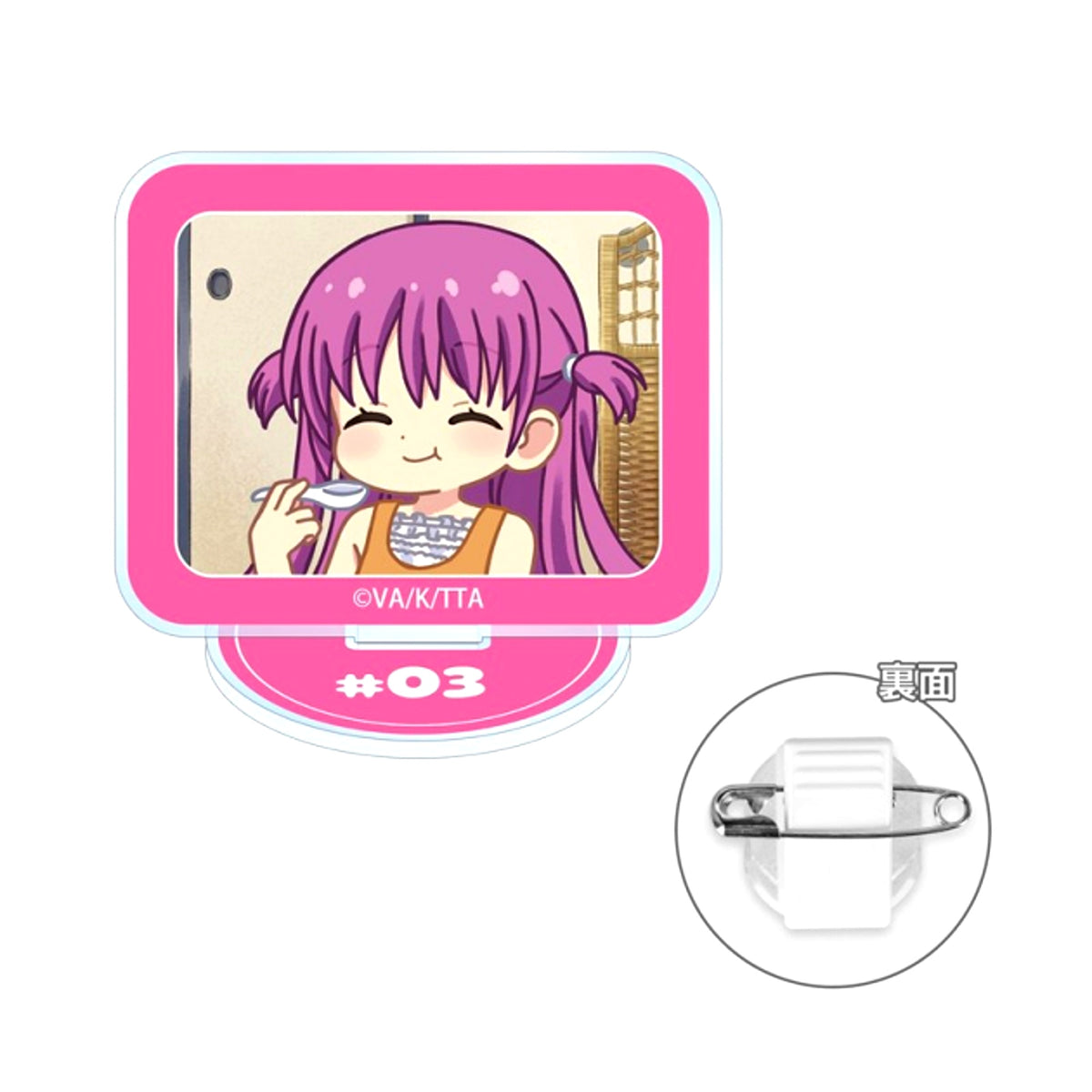 TV Anime Summer Pockets Umi Kato Yurukoma Acrylic Stand Multi Badge ver.B [NEW]