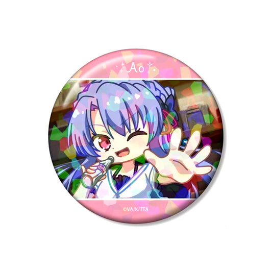 TV Anime Summer Pockets Ao Sorakado Yurukoma 75mm Hologram Button ver.A Goods - Badge [NEW]