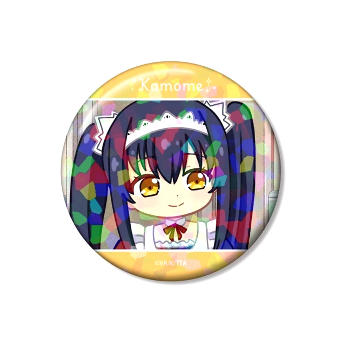 TV Anime Summer Pockets Kamome Kushima Yurukoma 75mm Hologram Button ver.B Goods - Badge [NEW]