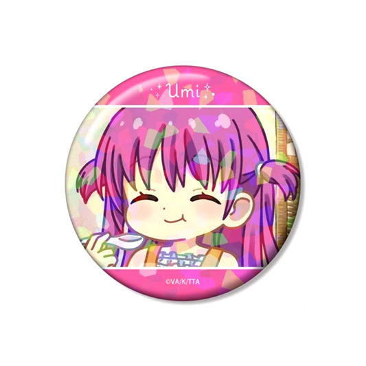 TV Anime Summer Pockets Umi Kato Yurukoma 75mm Hologram Can Badge ver.B [NEW]