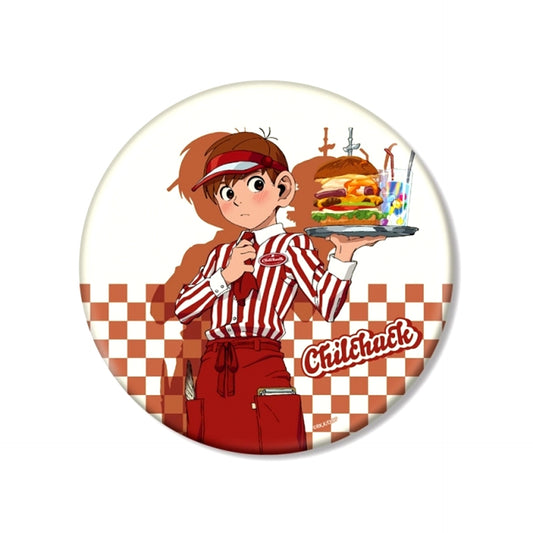 TV Anime Delicious in Dungeon Newly Drawn Chilchuck American Diner ver. BIG Can Badge (Reissue) [NEW]