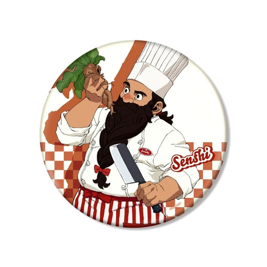 TV Anime Delicious in Dungeon Newly Drawn Senshi American Diner ver. BIG Can Badge (Reissue) [NEW]