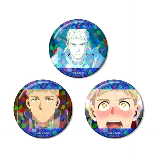 TV Anime Delicious in Dungeon Laios Scene Photo Hologram Can Badge Set of 3 (Reissue) [NEW]